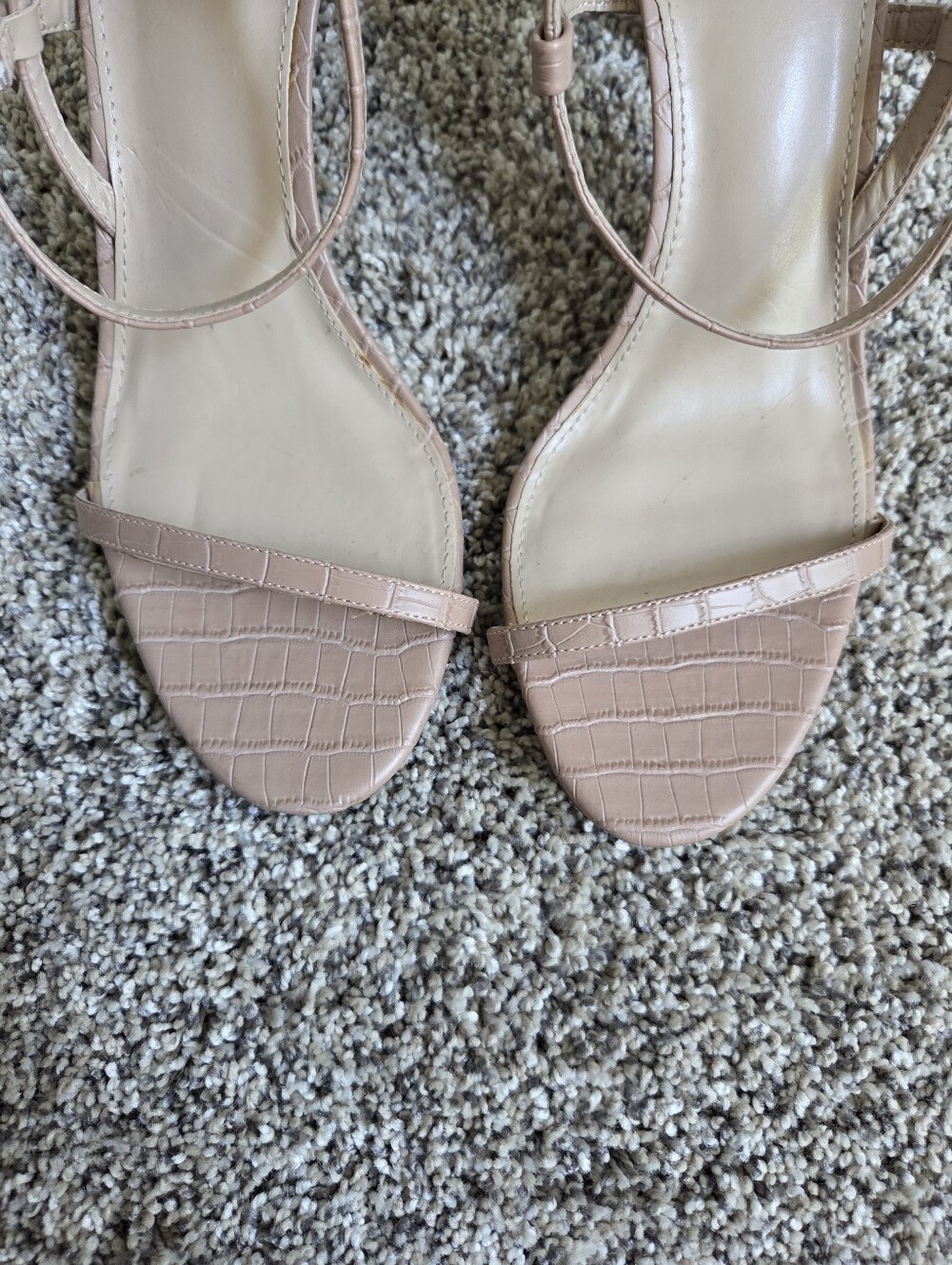 Sam Edelman Women's Doran Heeled Sandal Maple Sugar Croco Tan Nude Size 10 - Picture 5 of 11